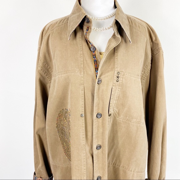 Robert Graham Shirt Tan Long Sleeve XL - Picture 2 of 8